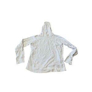 Faherty Brand Womens XS White 100% Organic Cotton Slub Knit Pullover Hoodie